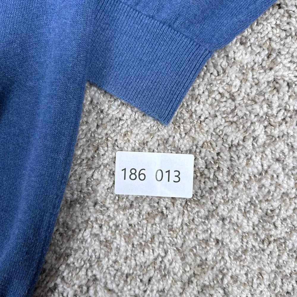 Southern‎ Tide Sweater Mens Medium Blue V Neck Cotton Coastal Prep